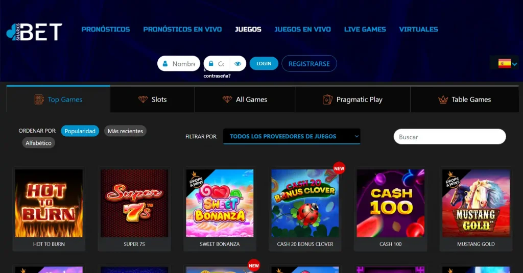 Sharksbet juegos